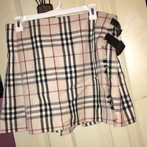Authentic Burberry plaid kilt/skirt